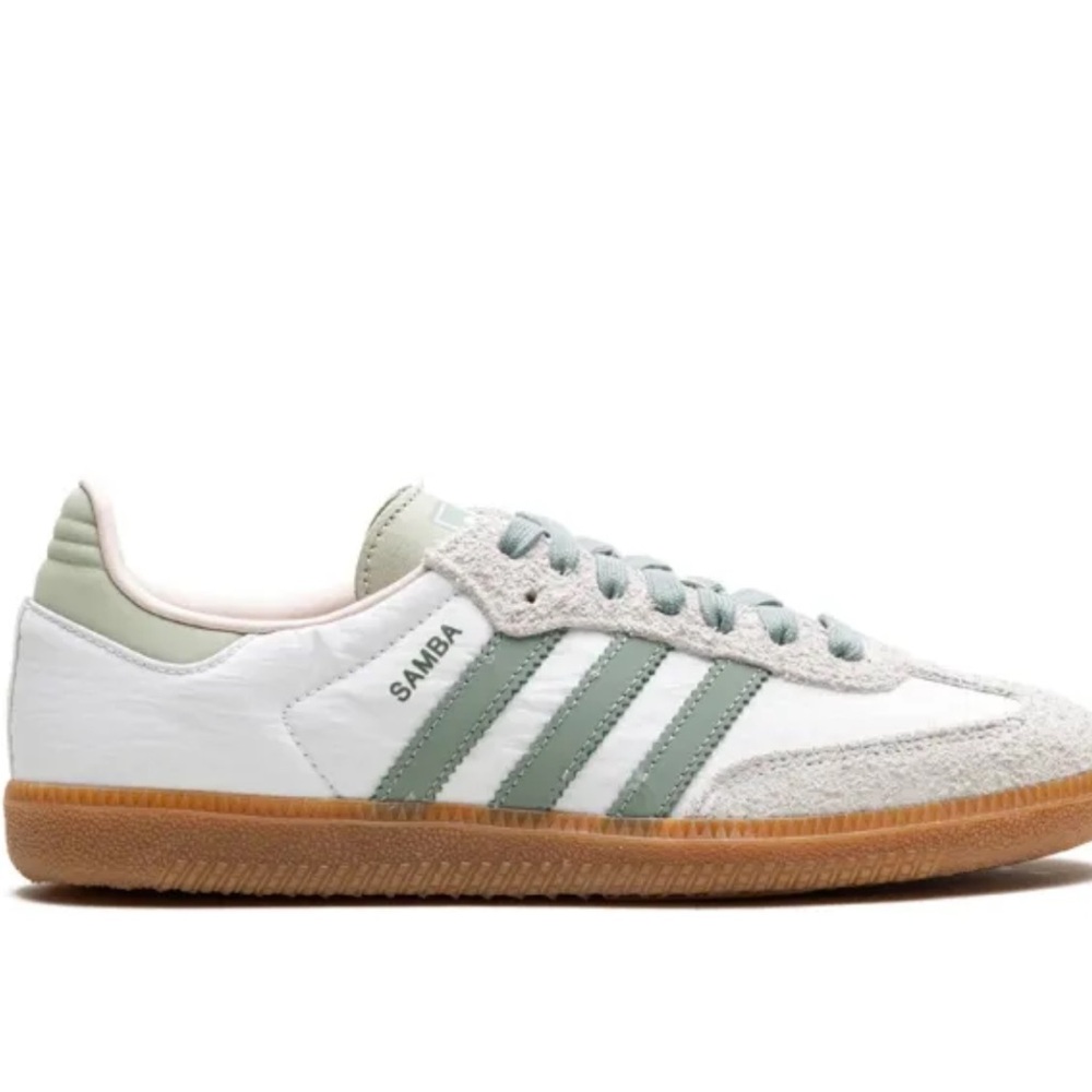 Adidas Samba White and Green Sneakers